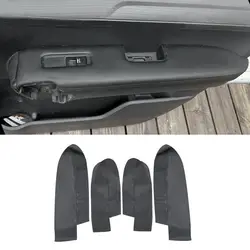 4Pcs Black Microfiber Leather For Honda CRV 2007 2008 2009 2010 2011 Car Interior Door Armrest Panel Cover Trim Accessories