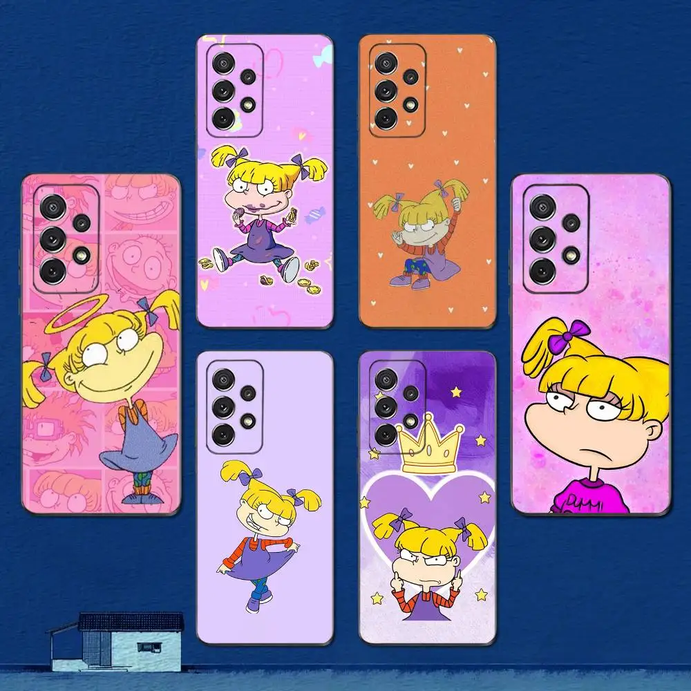 

Funny R-Rugrats A-Angelica Phone Case For Samsung S22,S21,S20,S10,S9,S25,S24,S23,Ultra,FE,Plus,Lite,Soft Silicone Black Cover