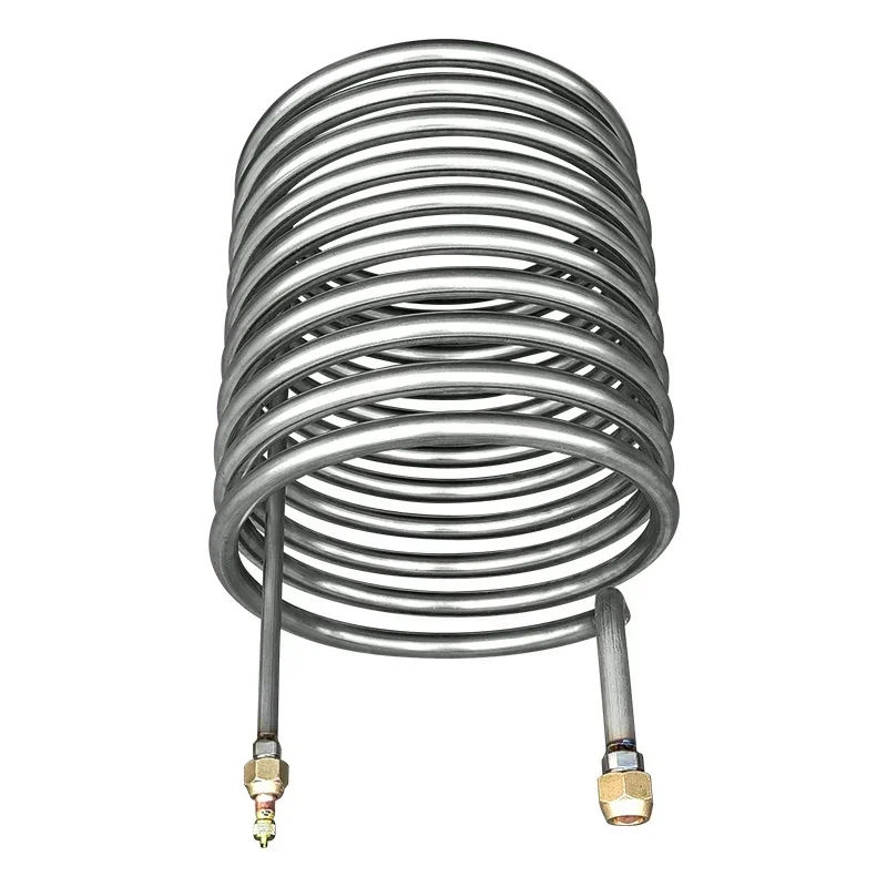 

Hot SalesRefrigeration Seafood Fish Pond Titanium Tube Evaporator Pure Titanium Q Heat Exchanger Chiller Titanium Cannon