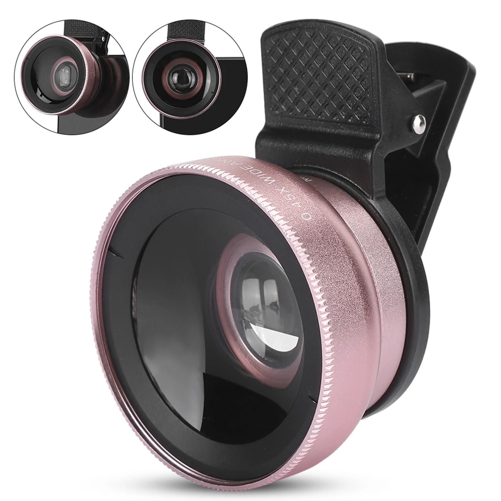 High Quality 2 in 1 Phone Lens Professional 0.45X Super Wide Angle and Macro Lens Clear Image High Definition for Mobile Phone