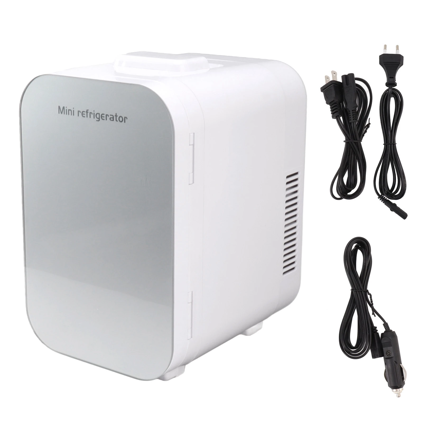 

Mini Compact Fridge 8 L Single Core Multifunctional Portable Cooler Warmer Refrigerator Sliver