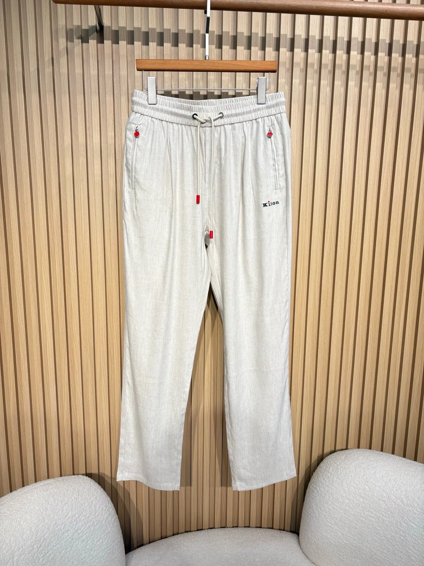 Kiton Linen Casual Business Straight Casual Pants 26SS