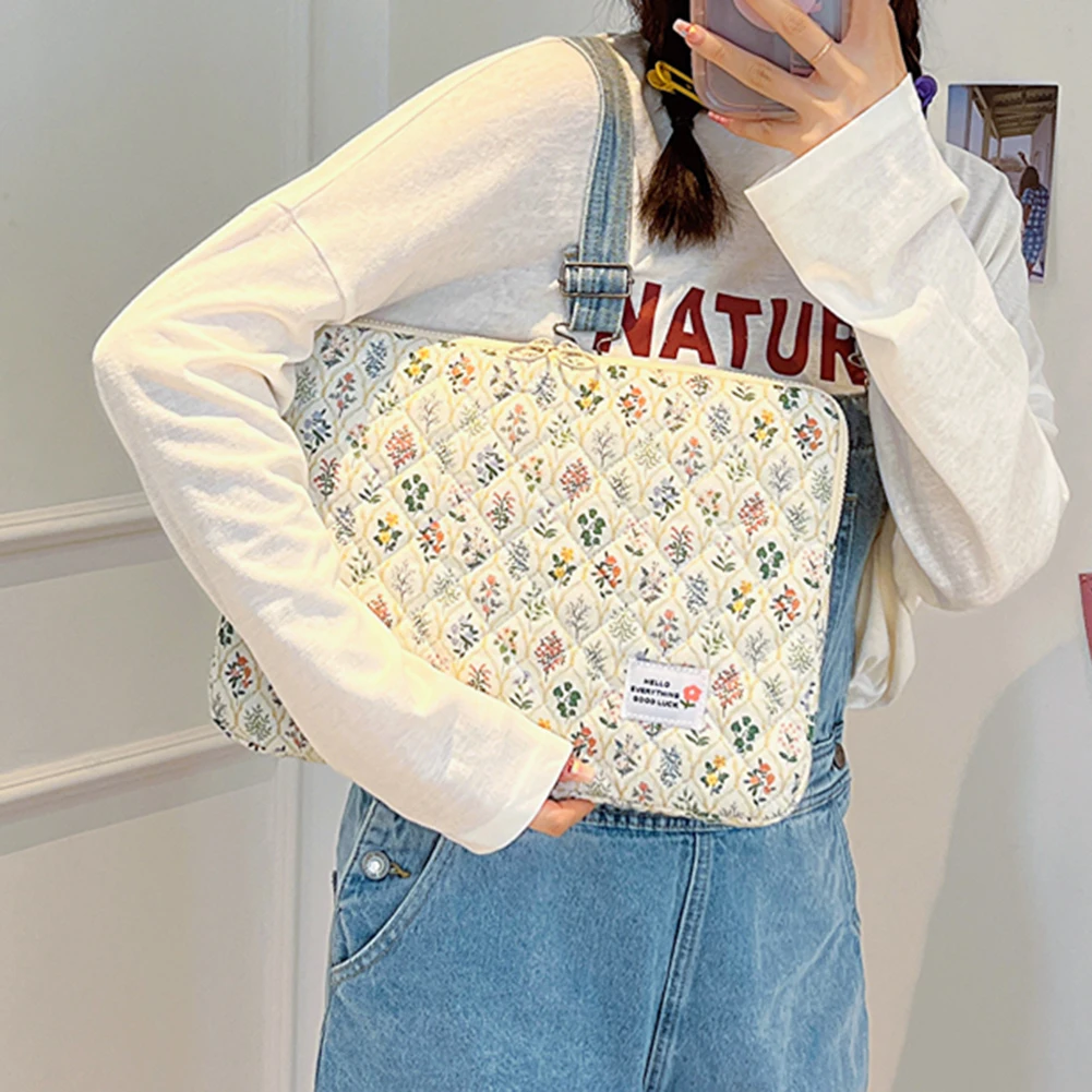 

Сумка для компьютера, чехол для ноутбука с милым цветком, сумка для переноски компьютера, карманный портфель для компьютера, совместимый с ноутбуком 11/13/15 дюймов