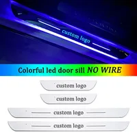 12V USB Power Moving LED Welcome Pedal For Ford Audi BMW Mustang Multicolor Car Scuff Plate Threshold Door Sill Pathway Light