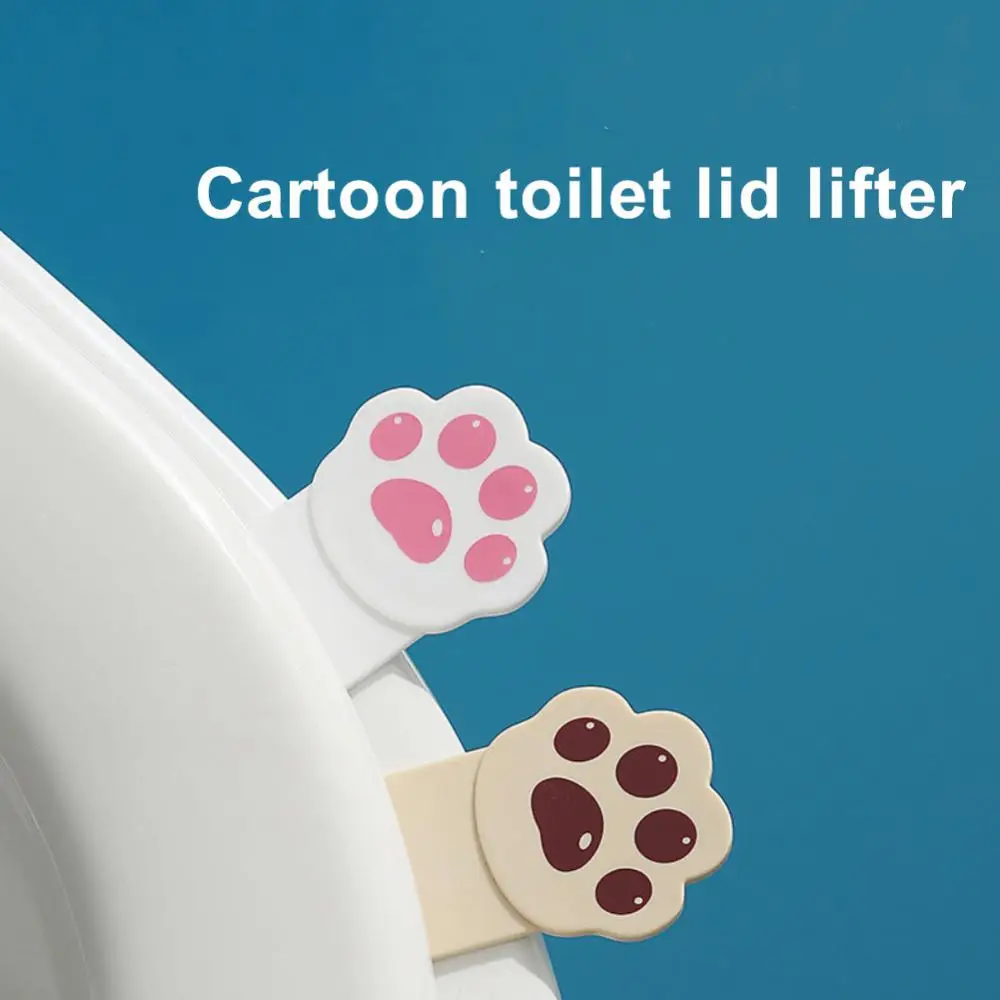 

Cute Toilet Seat Lifter Cartoon Toilet Lid lifter Handle Creative Bathroom Product Cat Claw Plastic Convenient Flap Opener Home