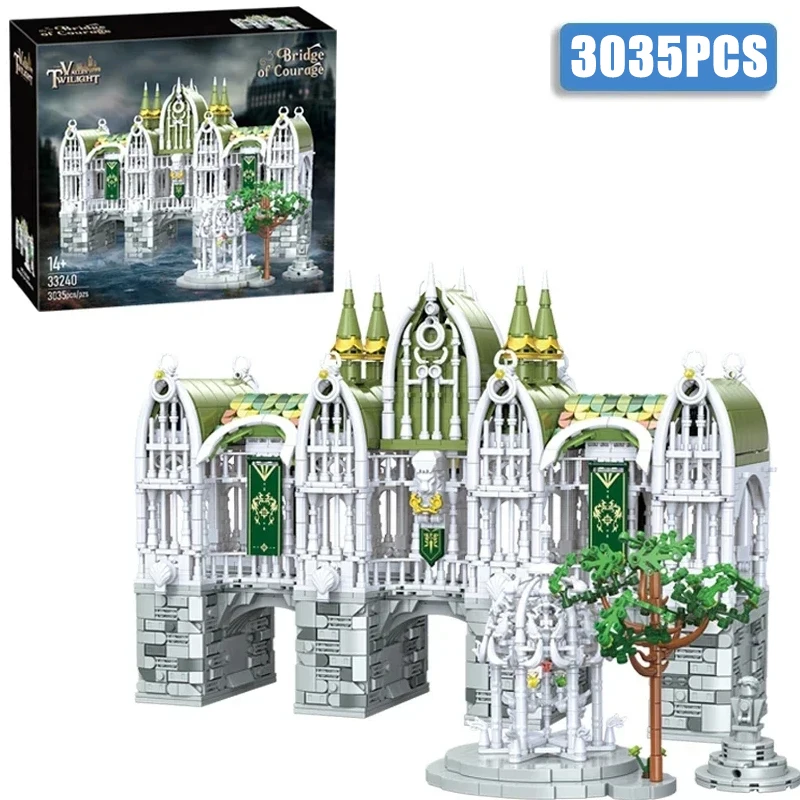 

3035PCS Bridge of Courage Building Blocks European Bridge Palace Model Bricks Desktop Decoration Diy Toys For Kids Holiday Gifts