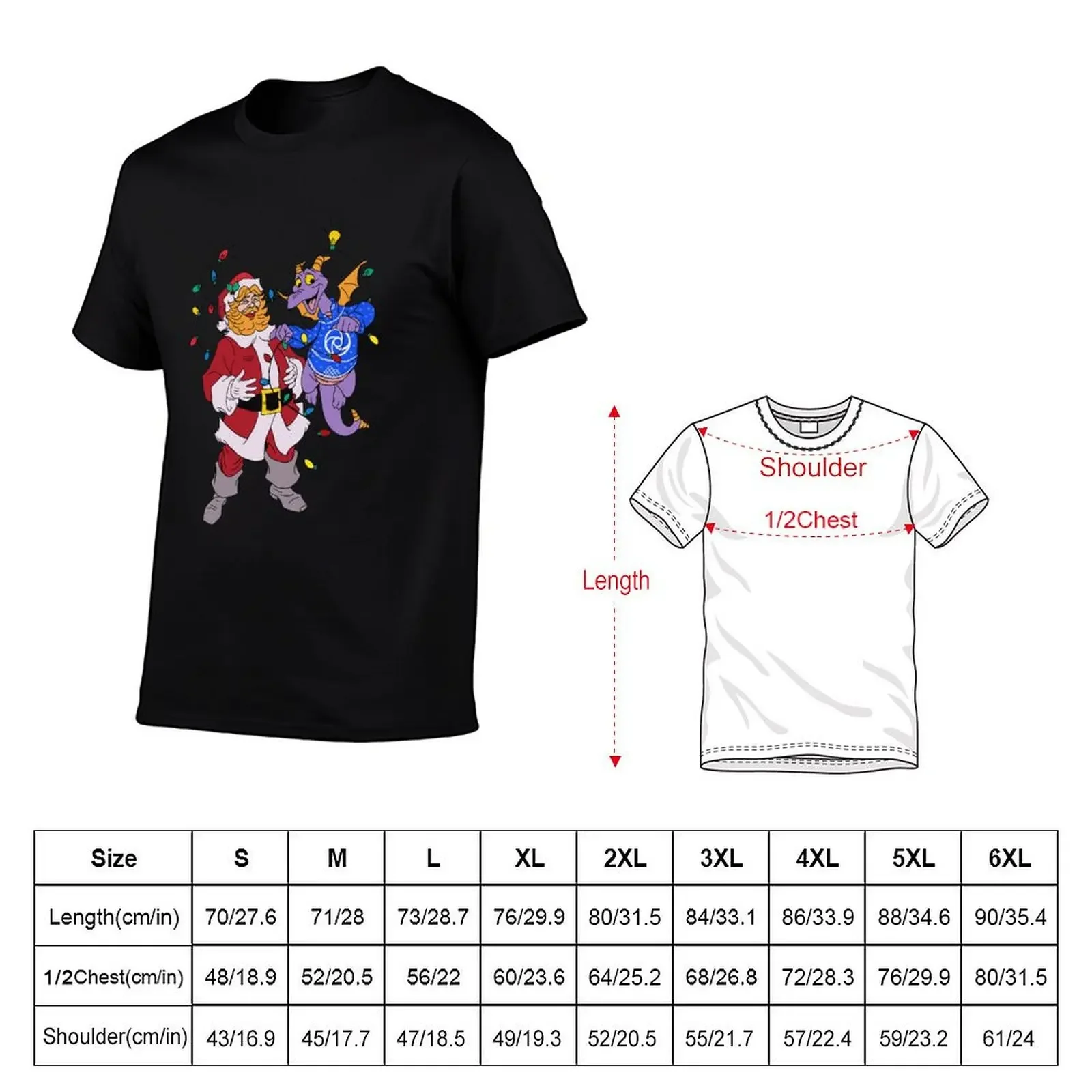 Christmas Figment with Dream finder Santa T-Shirt vintage anime shirt shirts graphic tees Aesthetic clothing Men's clothing