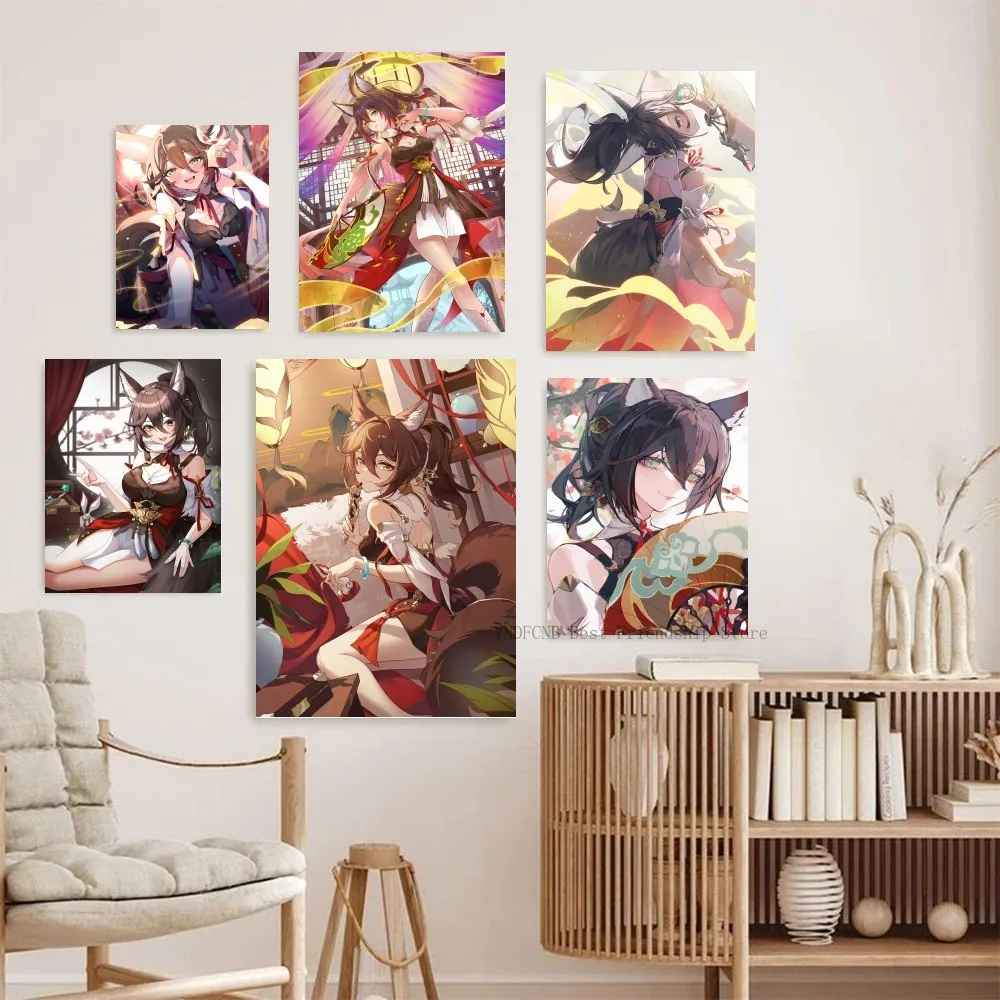 Game Anime Honkai Star Rail Tingyun Posters Stickers Living Room Bedroom Entrance Cafe Wall Art Decoration Painting