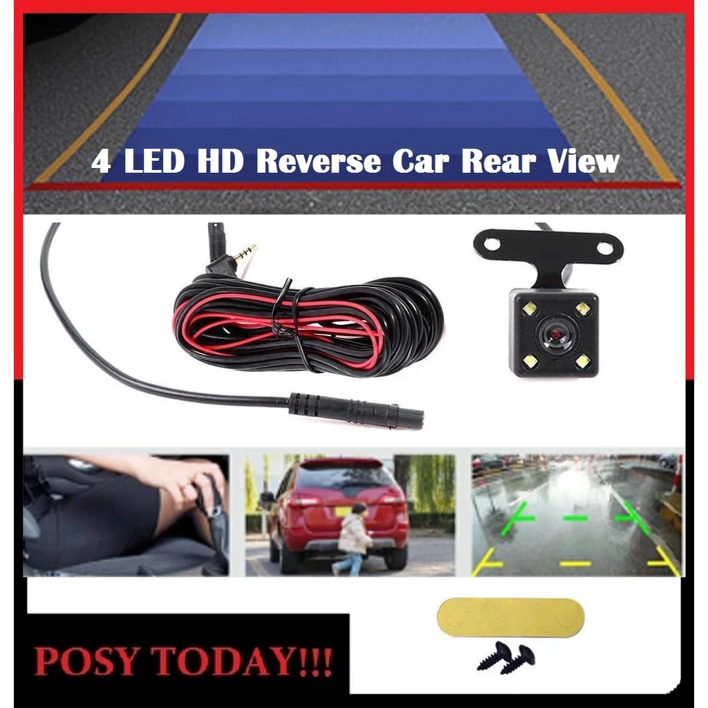 5 Pin HD Reverse Car Rear View Camera 4LED Night Vision Angle Wide Camera Degree Video Camera A5Q5