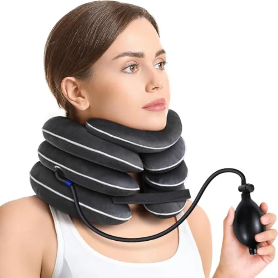 

Inflatable Neck Stretcher for Cervical Traction, Cervical Stretcher with 3-Layer Design in Varying Sizes for Instant Relief, Ne