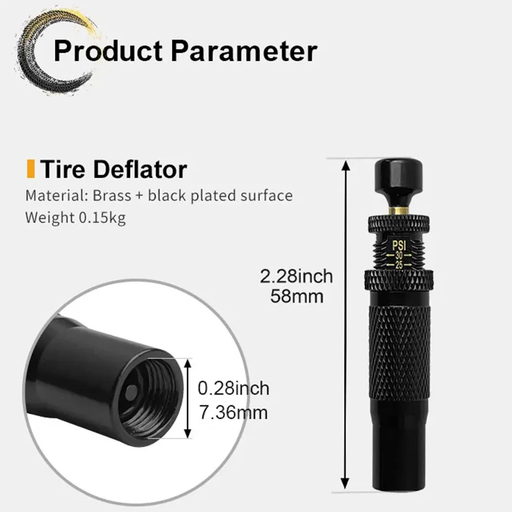 Pressure Reduction Tool Adjustable Auto Stop Tire Deflator Precision Tire for Easy and Efficient Operation