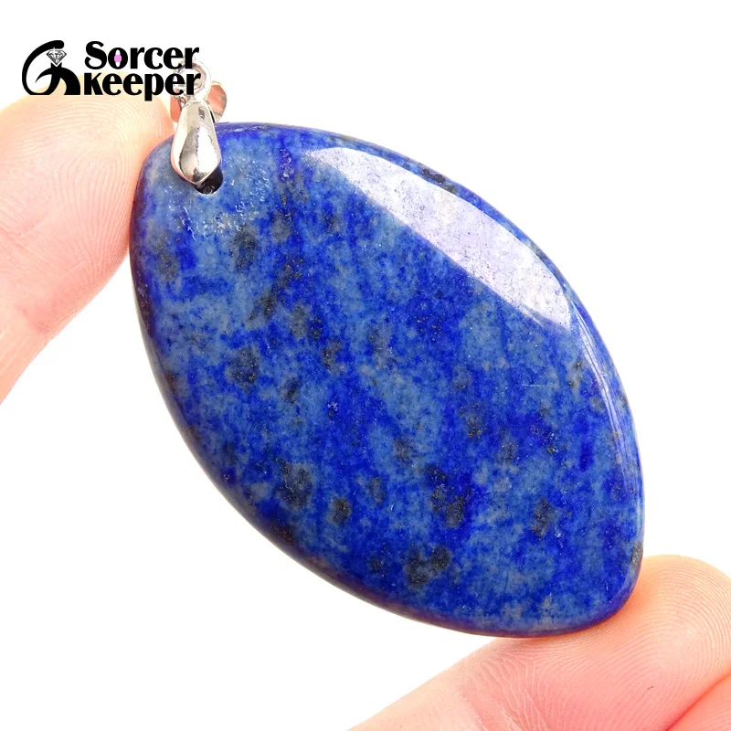 Women & Men Fashion Jewelry Pendants Necklaces With Chain Wholesale Blue Lapis Lazuli Quartz Gemstone Colares Femininos BM692