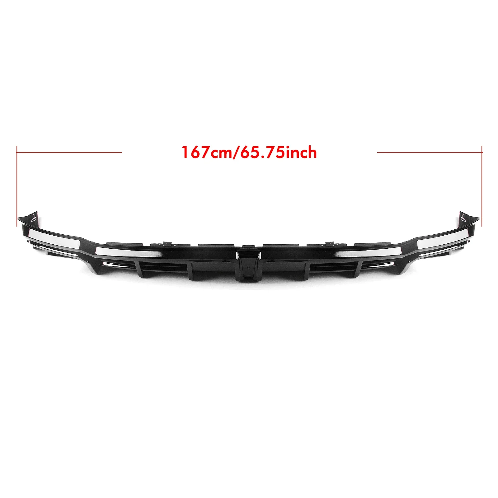 Rear Bumper Diffuser Lip Kit W/ LED Light For 11th 2022-2025 Black