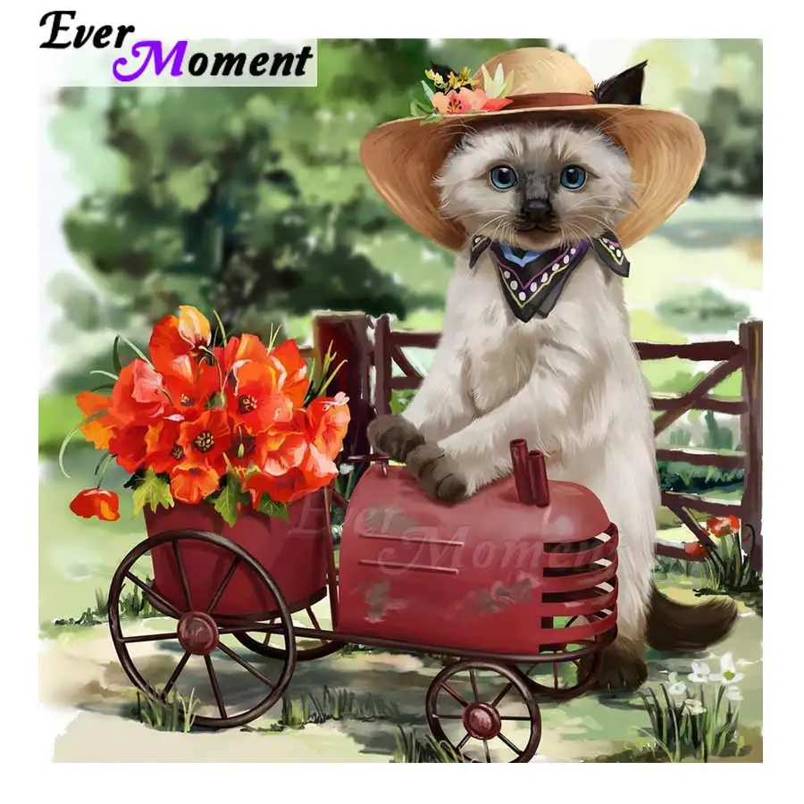 

Ever Moment Diamond Painting Animal Picture Of Rhinestone Full Square Drill Decoration For Home Diamond Embroidery ASF1427