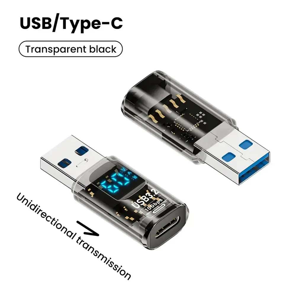 Display USB 3.2 10G Converter Type C Male To USB-A Female Adapter Data Transfer 60W Fast Charging For iPhone16 15 Laptop