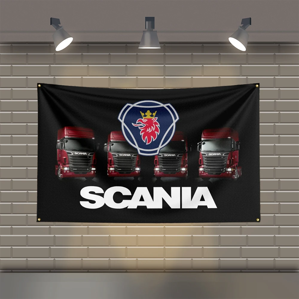 3x5 Ft Scanias Flag Polyester Printed Car Banner Flags for Room Garage Decor