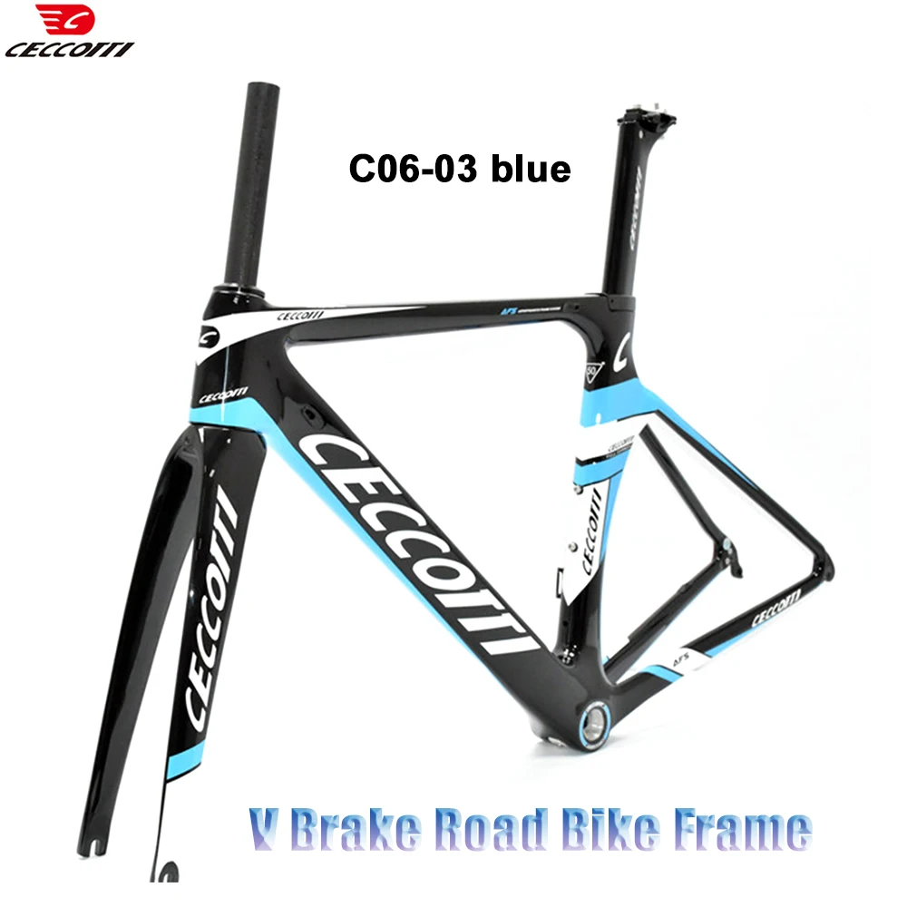 CECCOTTI RF06 model Light Weight Carbon Road Bike Frame, Rim Brake Bicycle Frameset, BB68 thread bottom bracket carbon frame