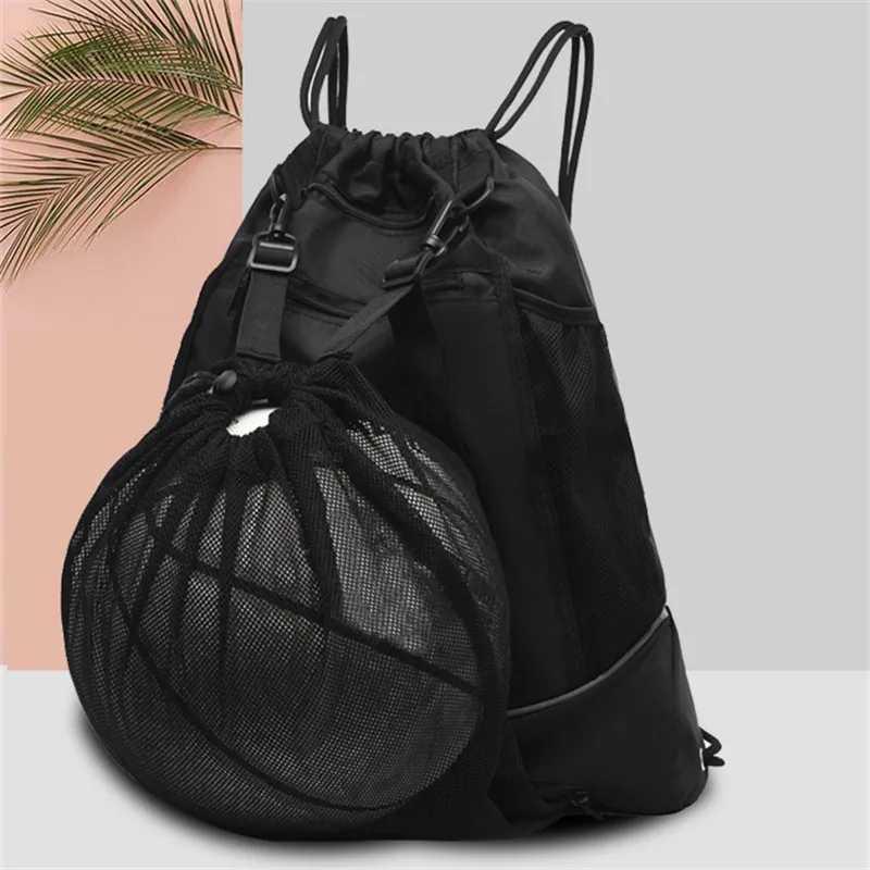 Portable Basketball Cover Mesh Bag Football Soccer Storage Backpack Outdoor Volleyball Ball Storage Bags Basketball Training Bag