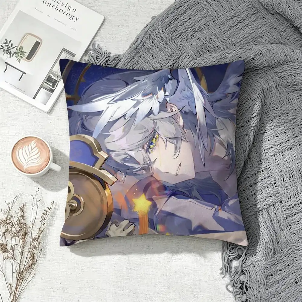 Sunday Honkai Star Rail  Double-Sided Printed Cushion Cover Bedroom Bedside Sofa Pillow Case