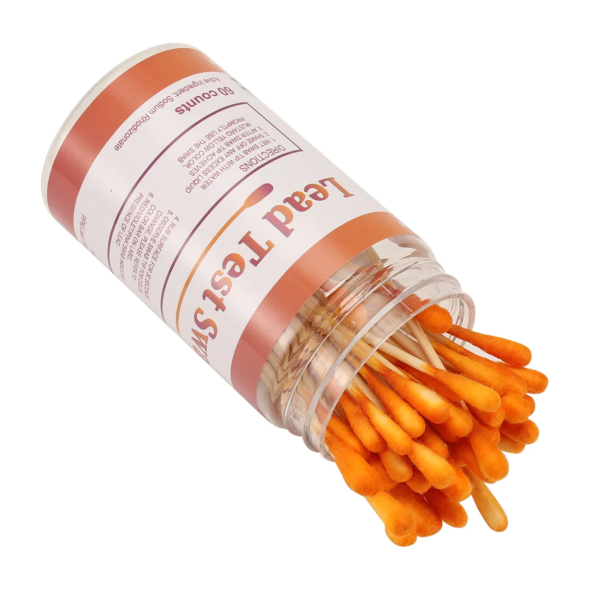 A06K Kit de test de plomb Écouvillons - Kit de test de peinture au plomb, Écouvillon de contrôle de plomb pour usage domestique, résultats de test en 30 secondes (60 pièces)