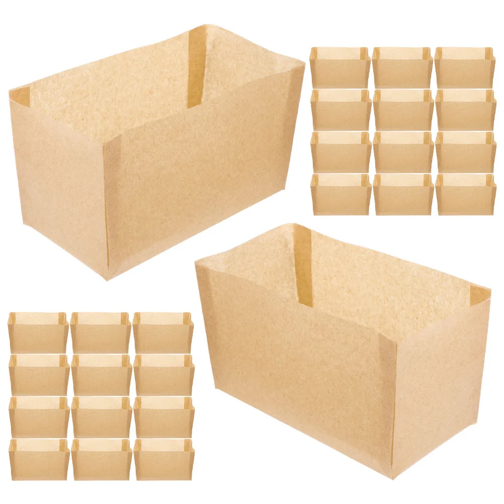 

50pcs Bread Loaf Pan Parchment Liners Grease Proof Baking Mold Pad Paper Khaki Nonstick Disposable Bake Accessories Kitchen Bar