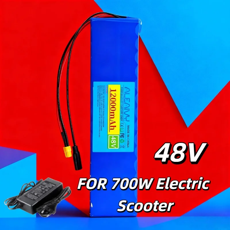 Verbeterde 13S2P 48V 12000mAh21700 accu-VOOR 700W elektrische scooter, wordt geleverd met 54,6V oplader, duurzame energievoorziening voor ritten