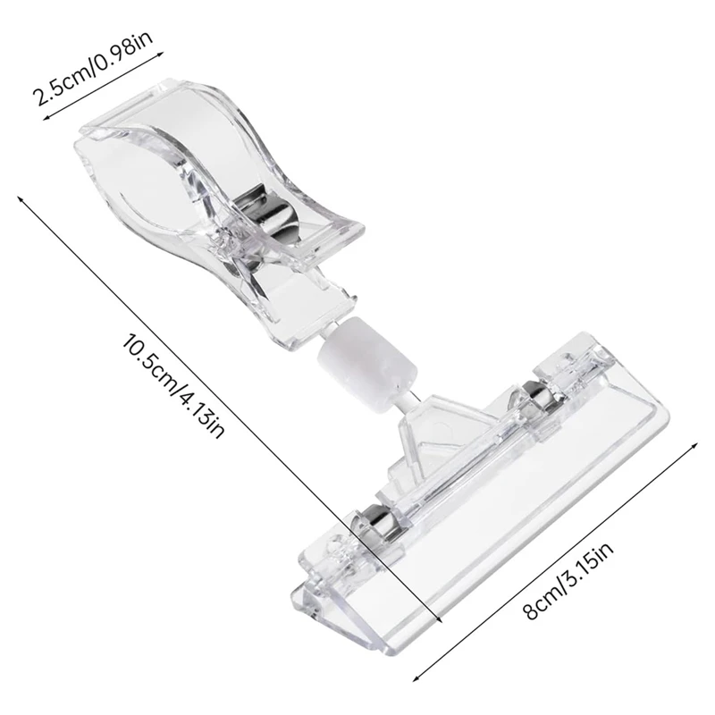 30PCS Clear Sign Clips For Display, Sign Holder Clips For Retail, Plastic Price Sign Clamps Label Tag Acrylic Clips