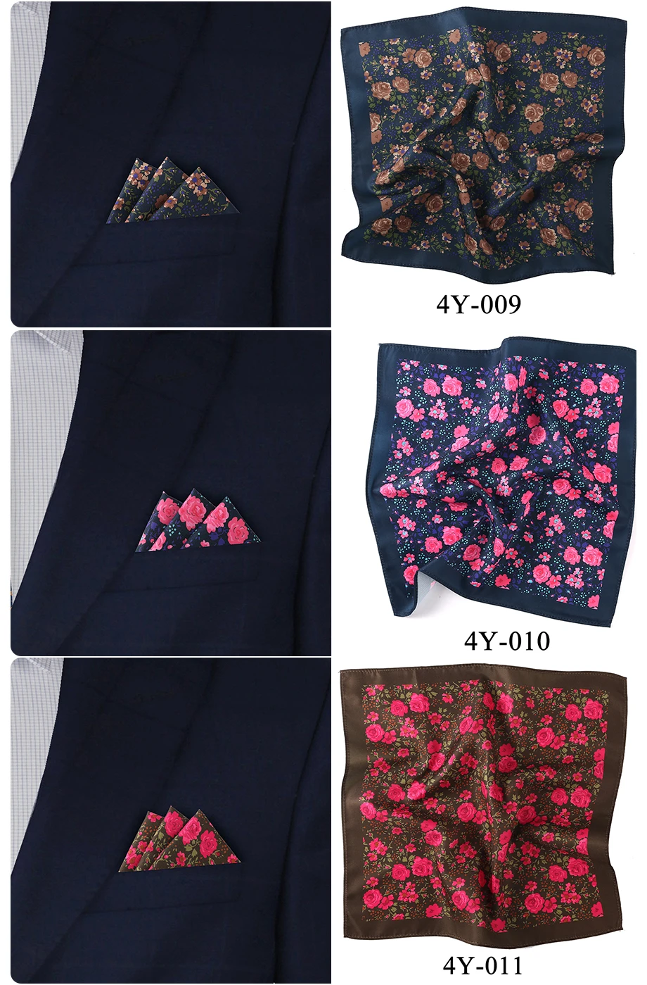 Tailor Smith New Designs Pocket Square Printed Pattern Pocket Square Fashion Men Handkerchief Floral Handkerchief Pocket Men