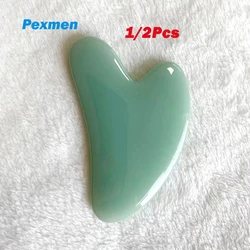 Pexmen 1/2Pcs Gua Sha Facial Tools Quartz Massage Tool for Scraping and SPA Acupuncture Therapy Heart Shape GuaSha Stone