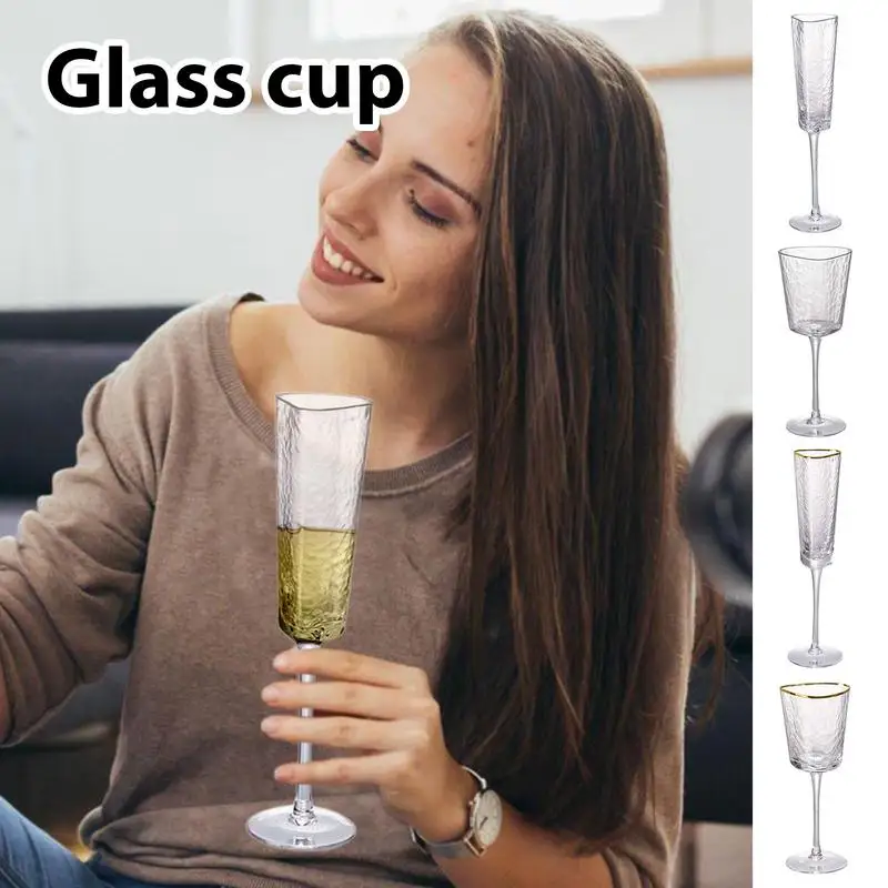 Haushalts becher Party Champagner Gläser Tasse Rotwein Glas Paar Hochzeits geschenk Party Glas Retro Dekor Glas klare Kaffeetassen