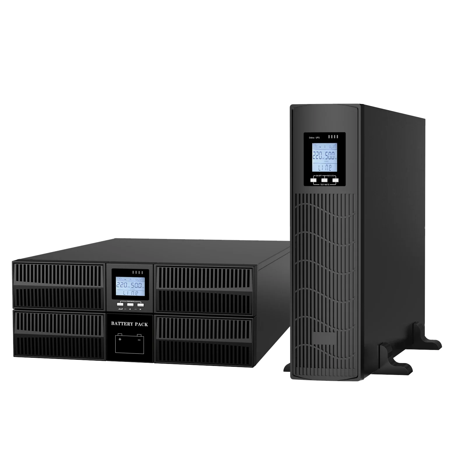 Online UPS Power Supply with Rotatable LCD display  10kVA ~ 20kVA  3:1/1:1