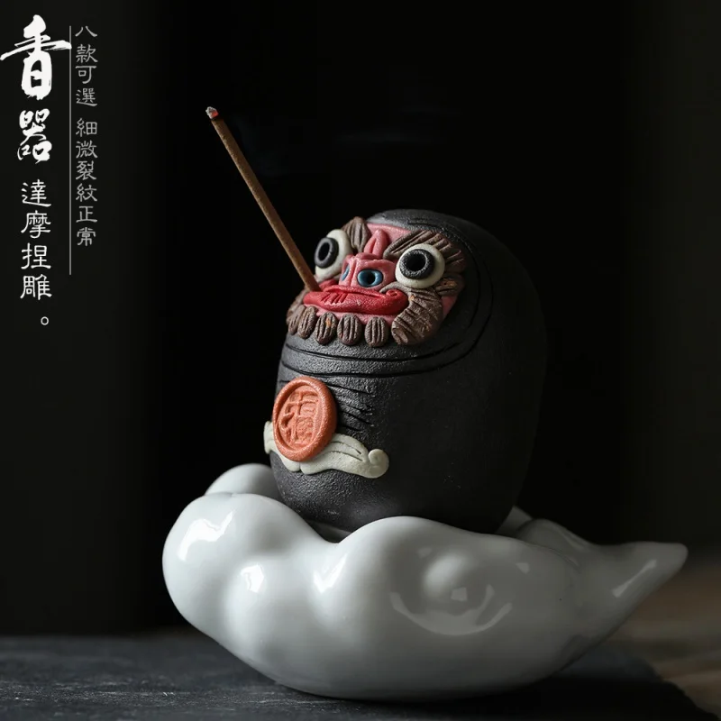 

★Small Carved Kung Fu Tea Set Ceramic Tea Pet Decoration Boutique Supportable Jingdezhen Creative Handmade Incense Burner