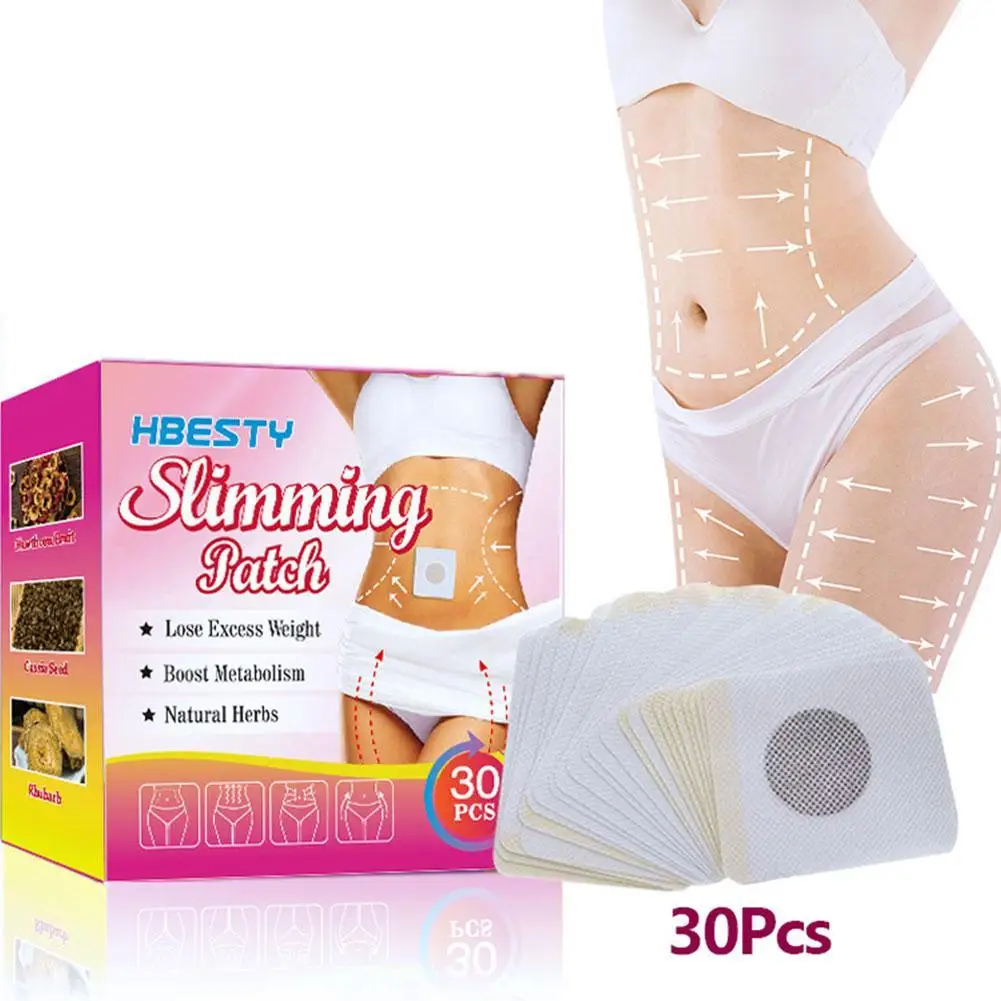 30pcs Slimming Patches Body Sculpting Belly Stickers Fat Burning Weight Loss Body Firming Waist Slim Navel Patch Weight Loss