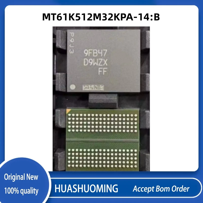 1Pcs/Lot  K4ZAF325BM-HC14 K4ZAF325BM-HC16 D8BGW D8BGX D8BWW   MT61K512M32KPA-14:B D9WZX   BGA