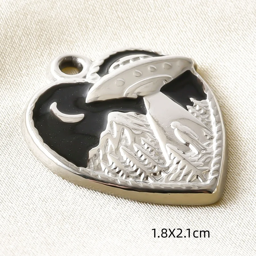 3 Stück/Set Öltropfen-Kuchen-Haartrockner Alltagsbedarf Charm Edelstahl-Anhänger für Schmuckherstellung Mädchen-Anhänger DIY Bastelbedarf – Detail 11