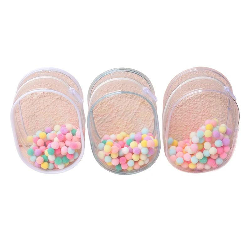 Temizle açık bebek aksesuarları çanta dekorasyon gizem kutusu bebek ekran kutusu PVC Kawaii depolama organizatör durumda anahtarlık cüzdan