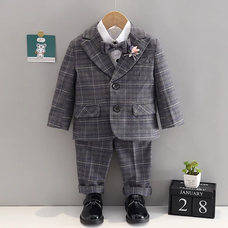 New Arrival Little Boy Formal Suit/Boy Performance Suit/Gentleman Baby Boys 3-piece Suit Set 3455