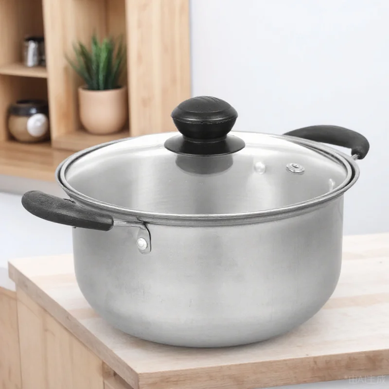 

1pc Stainless Steel Soup 2.5L Multifunctional Cooking Pot For Hot Pot Noodles Kitchen Stockpot Practical Household Boiler