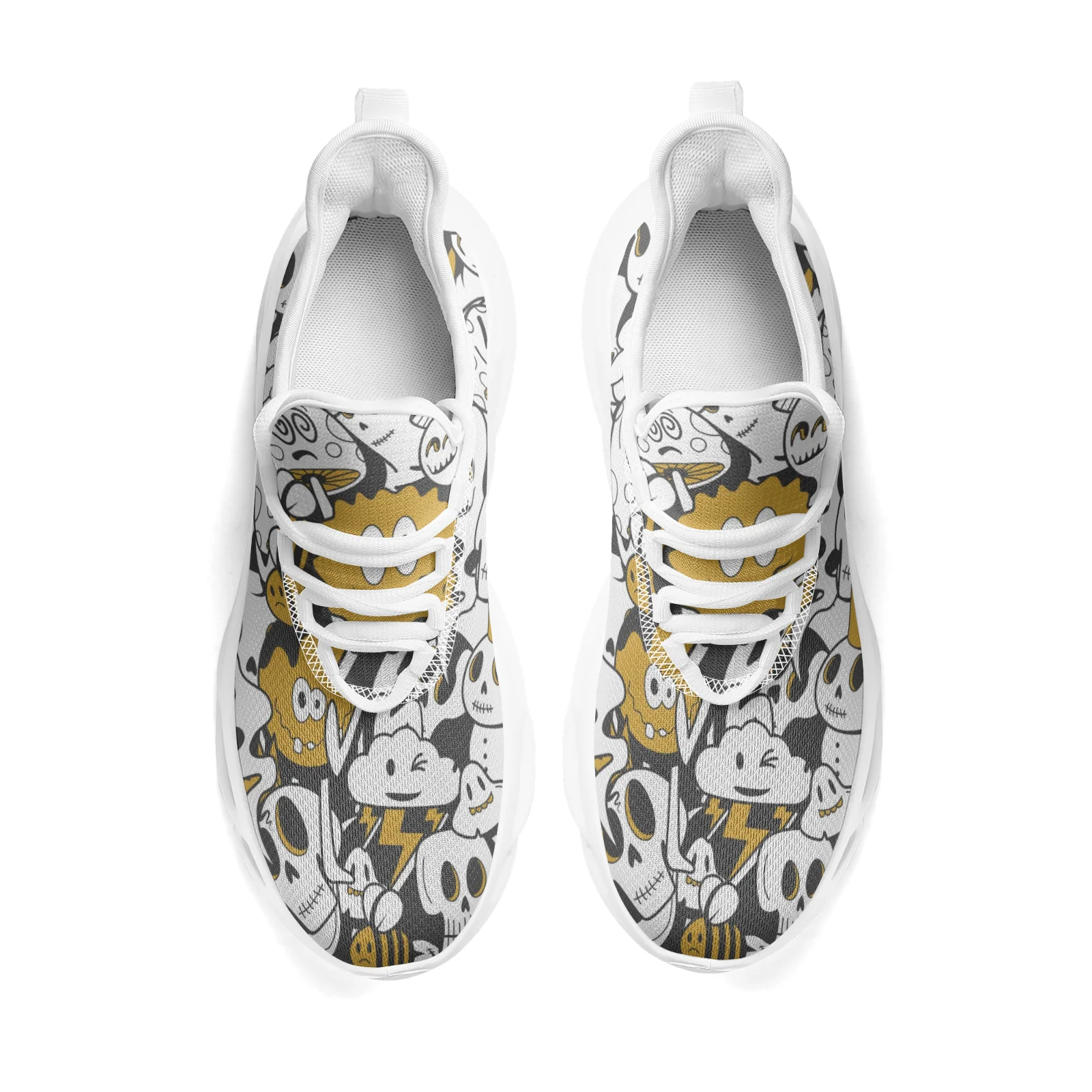 أحذية رياضية كاجوال بطباعة شبح كرتوني، أحذية كاجوال مخصصة للرجال والنساء #3