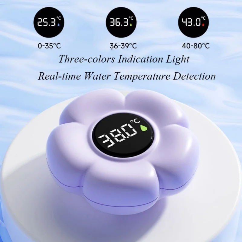 Safety Waterproof LED Digital Display Baby Bath Thermometer Kids Bath Water Temperature Real-time Measurement Thermometers