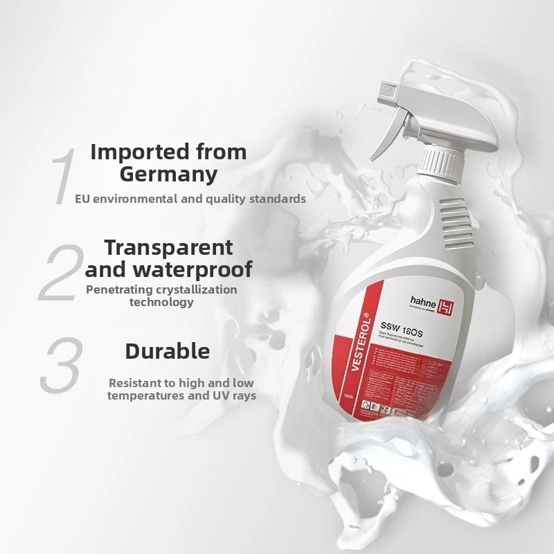 Transparent nano waterproof agent hydrophobic material self spraying exterior wall real stone paint protective agent spray