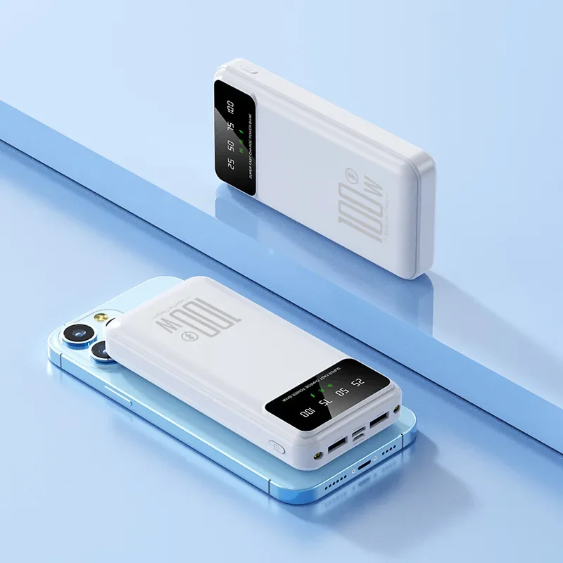 100W Fast Charging PowerBank 20000mAh Portable Power Bank 2 USB PoverBank External Battery Charger For iPhone 15 Xiaomi Samsung