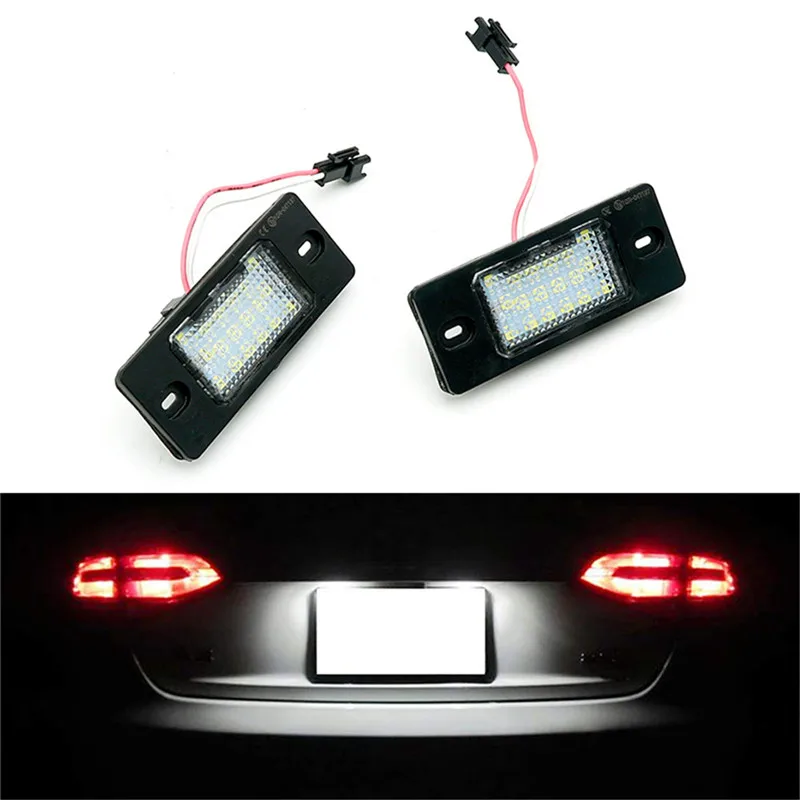 

2Pcs For Porsche Cayenne 955 957 2002-2010 3528 SMD 18LED License Number Plate Light Tail Lamps