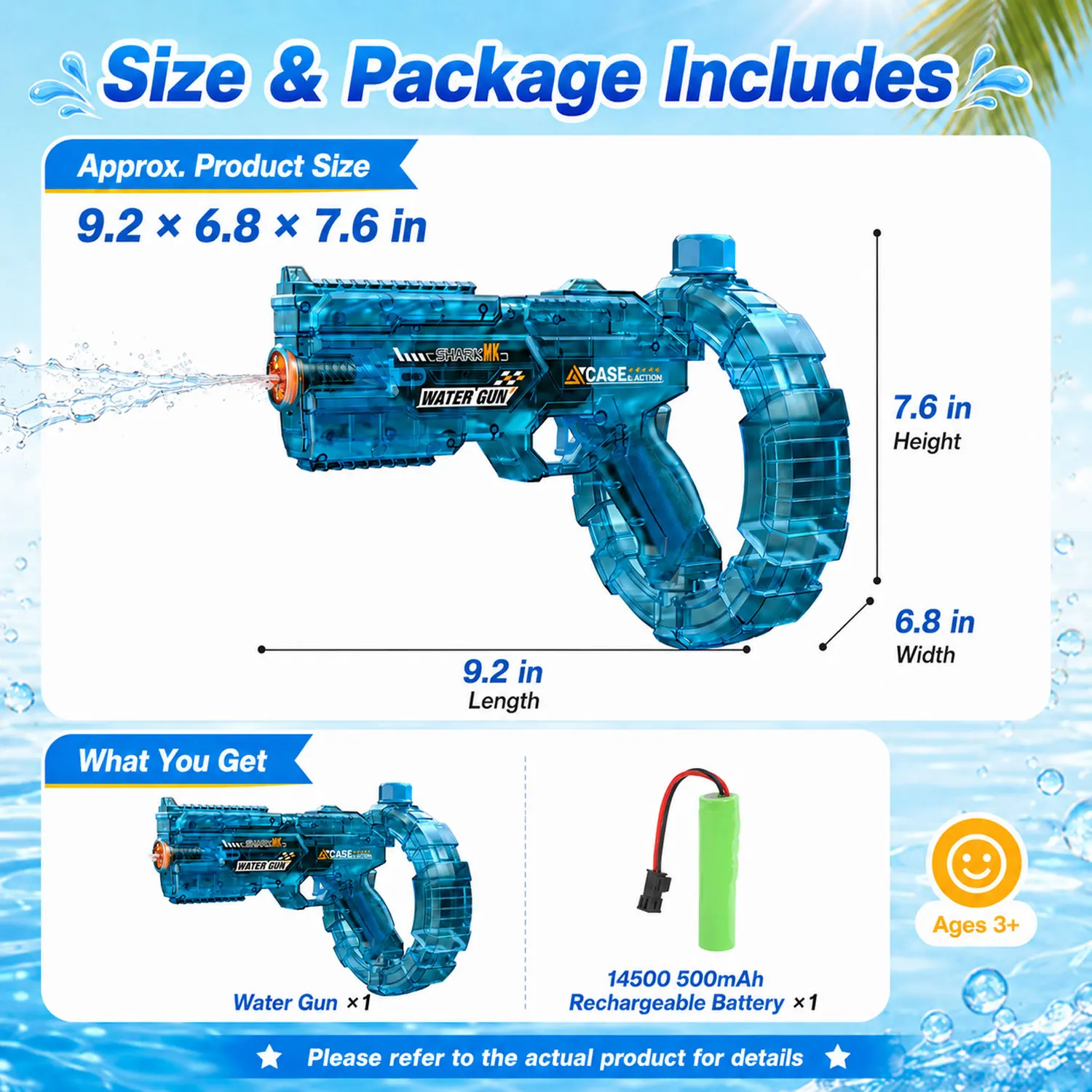 Electric Water Guns For Adults Powerful Squirt Automatic Water Suction Water Blasters Summer Outdoor Beach Toy For Boys Kid Gift image 6