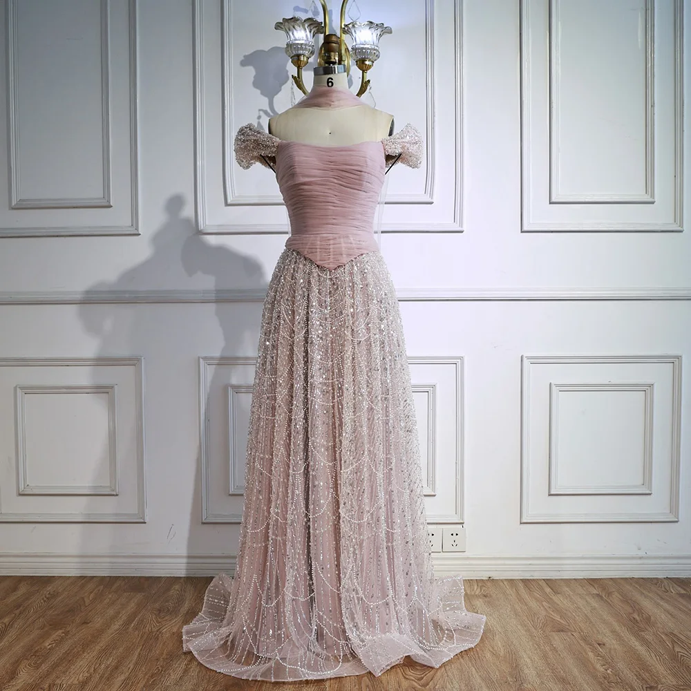 elegant ninang dress for wedding with sleeves Elegant Midi Length Long Lantern Sleeves Chiffon Wedding Guest Dresses main image 0