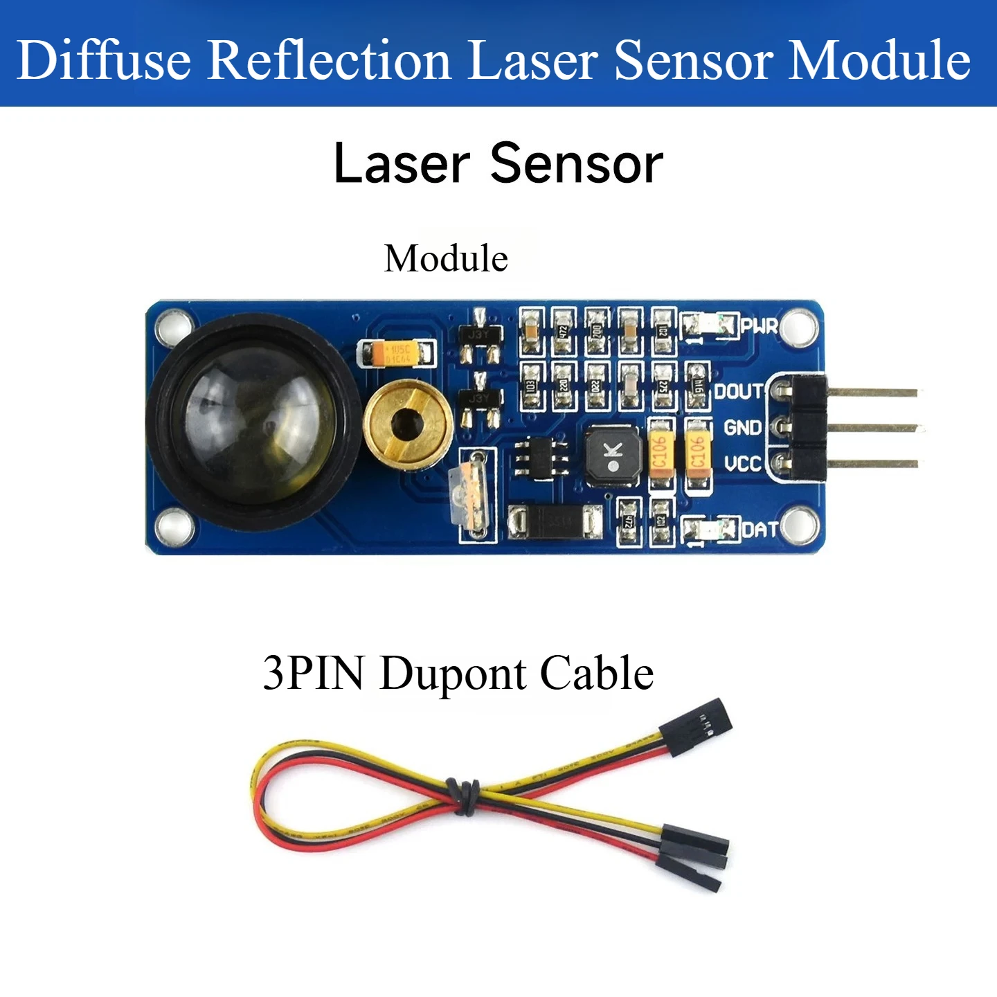 Laser Sensor Module, Obstacle Avoidance Detection, Compatible with Raspberry Pi and STM32