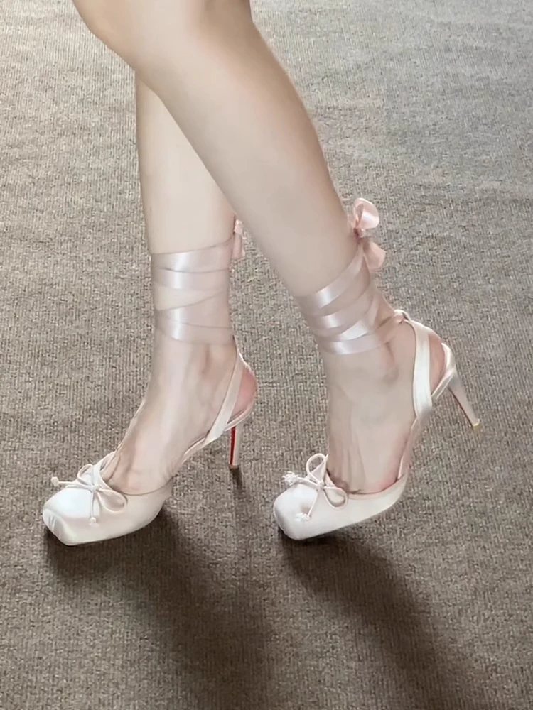 Elegant Red Bottom Silk Ribbon - Women'S Shoes Red Bottoms 评论和价格