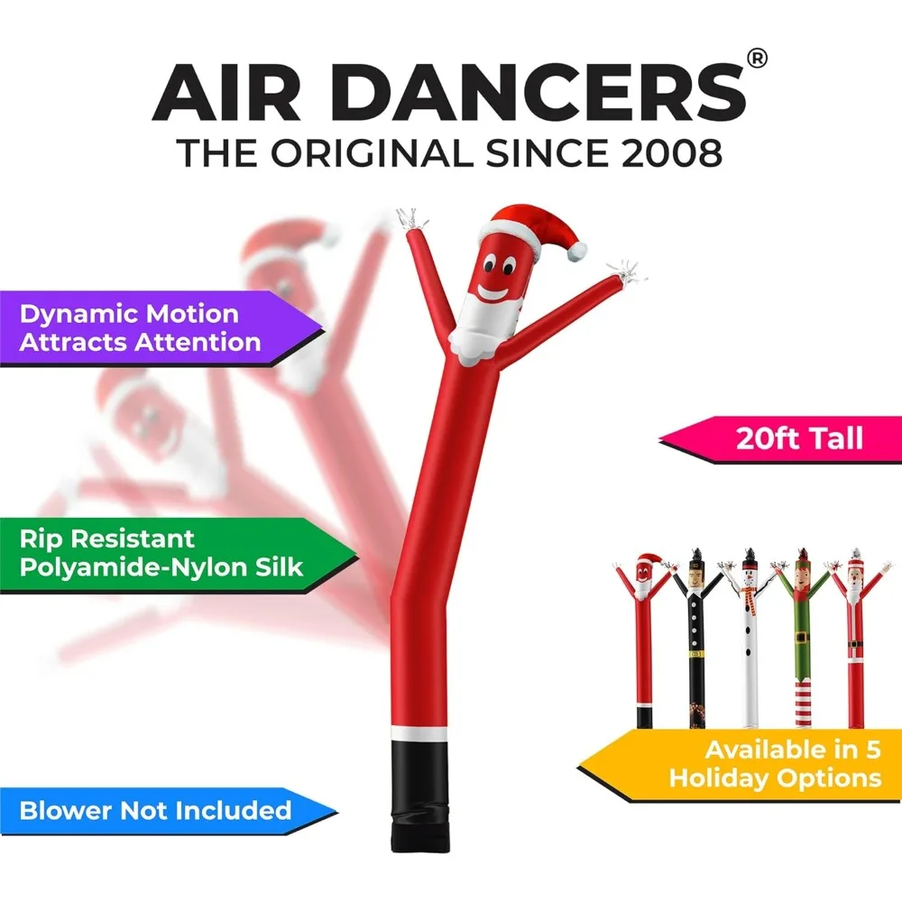 Air Dancers Inflatable Tube Man Attachment - 20 Feet Tall Wacky Waving Inflatable Dancing Tube Guy (Blower Not Included)