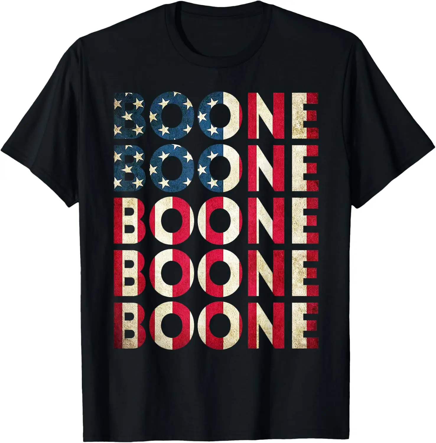 Men's Graphic Print T‑Shirt, Casual Short Sleeve Crew Neck Tees, Summer Daily Wear Soft Cotton Tops for Male. Boone Lovers Apparel For Men Women Boys Girls T-Shirt