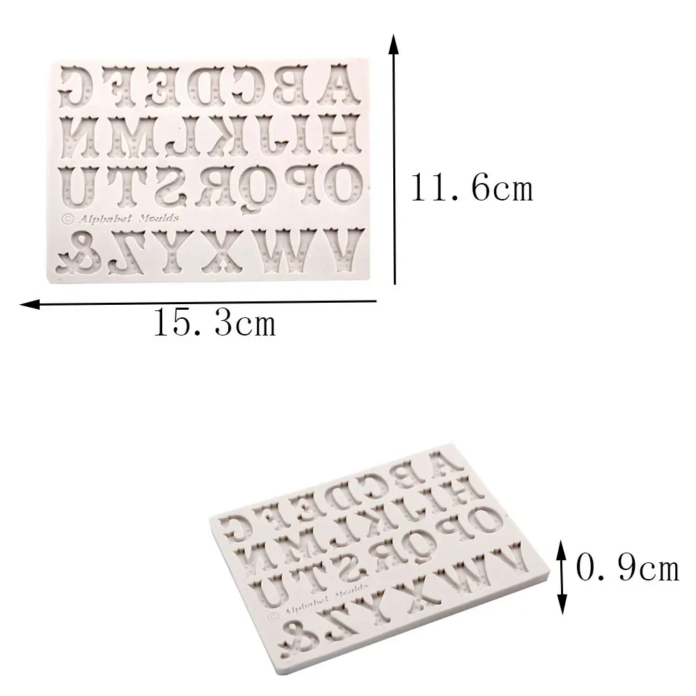 English Alphabets Letter Silicone Fondant Mold For Chocolate Cake Decorating Tool Mould